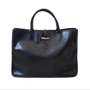 Longchamp Rousseau Black Leather Tote